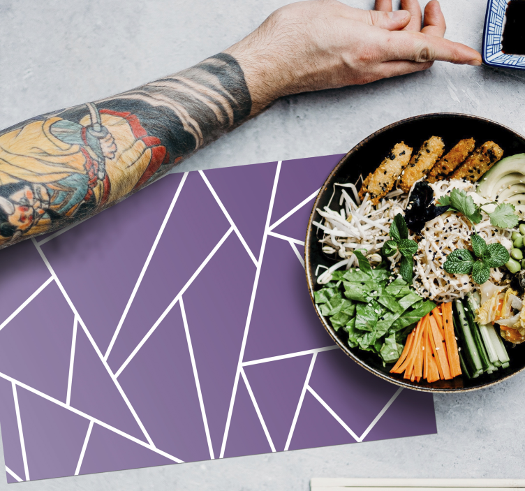 Tischset Textur geometrisches lila muster - TenStickers