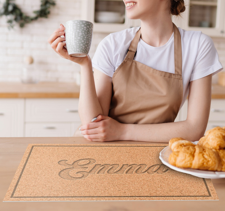 Platzset Kork Textur Personalisierbar - TenStickers