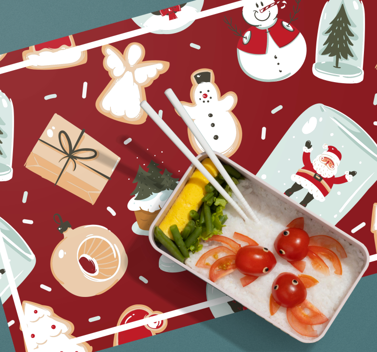 Tischset Weihnachten Rotes weihnachtsmotiv - TenStickers