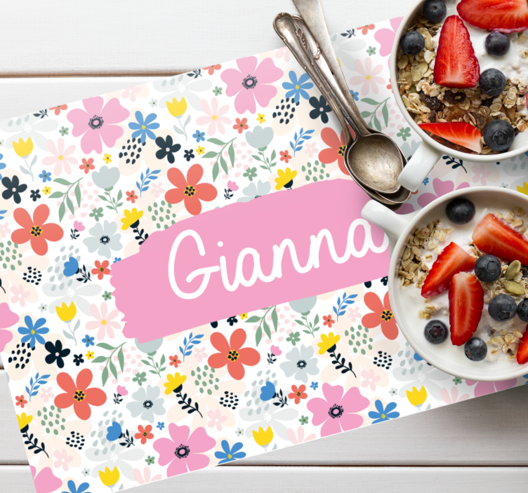 Platzset Blumen Bunte schöne blumen - TenStickers