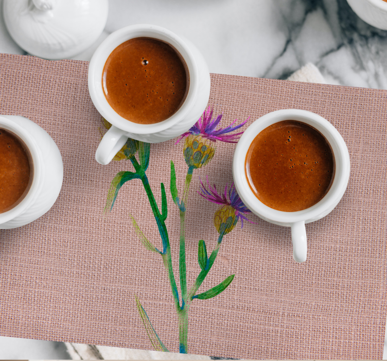 Tischset elegant gewebtes Distelblatt - TenStickers