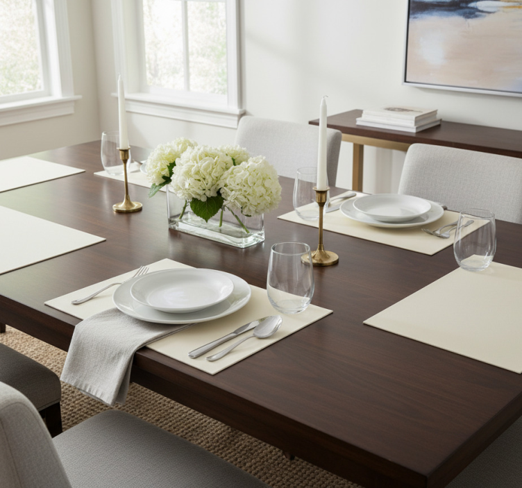 Tischset elegant in "cloud dancer" farbe - TenStickers