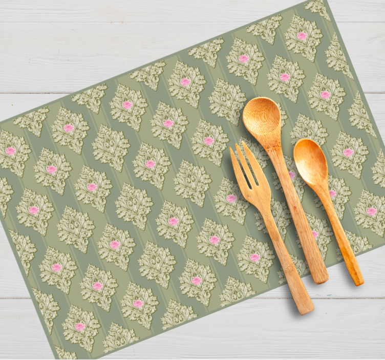 Tischset elegant mit floralen motiven grace - TenStickers