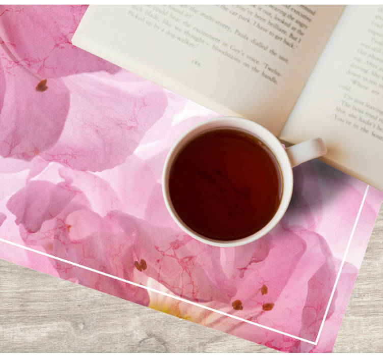 Tischset elegant mit sanftem blumenmuster - TenStickers