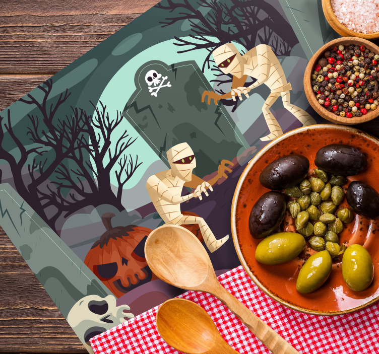 Tischset halloween mummies aus dem grab - TenStickers