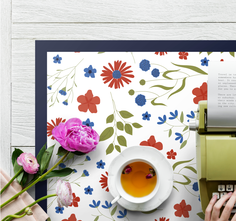 Tischset kinder blumenmuster freude - TenStickers