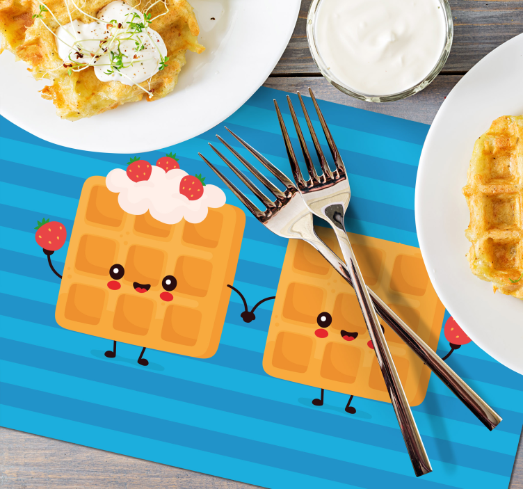 Tischset kinder glückliche waffelfreunde - TenStickers