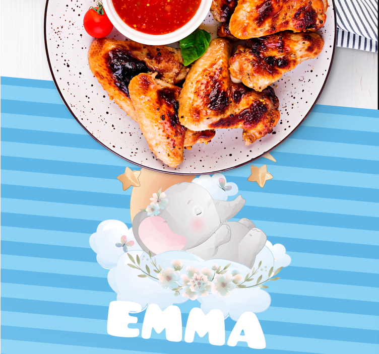 Tischset kinder im niedlichen elefantendesign - TenStickers