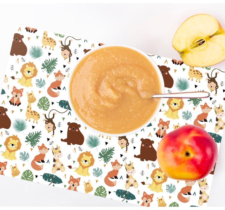 Tischset kinder mit niedlichen tiermustern - TenStickers