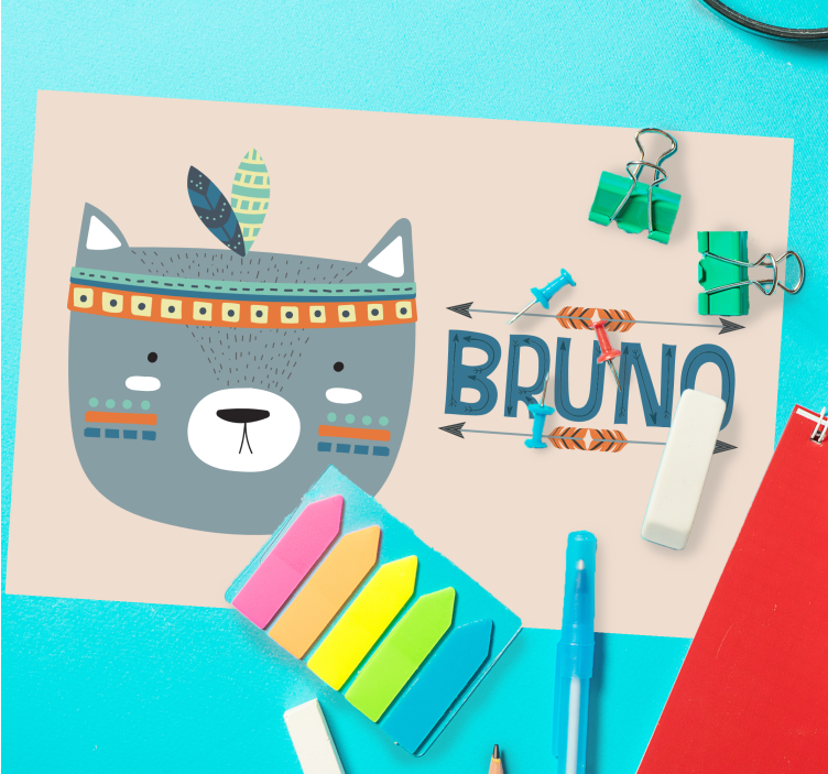 Tischset kinder mit niedlicher tierillustration - TenStickers