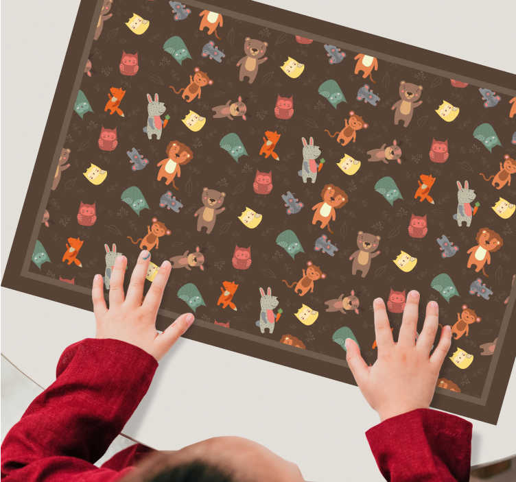 Tischset kinder mit tiermotiv - TenStickers