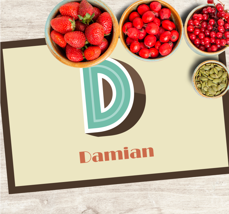 Tischset mit Namen 3d Buchstabe - TenStickers