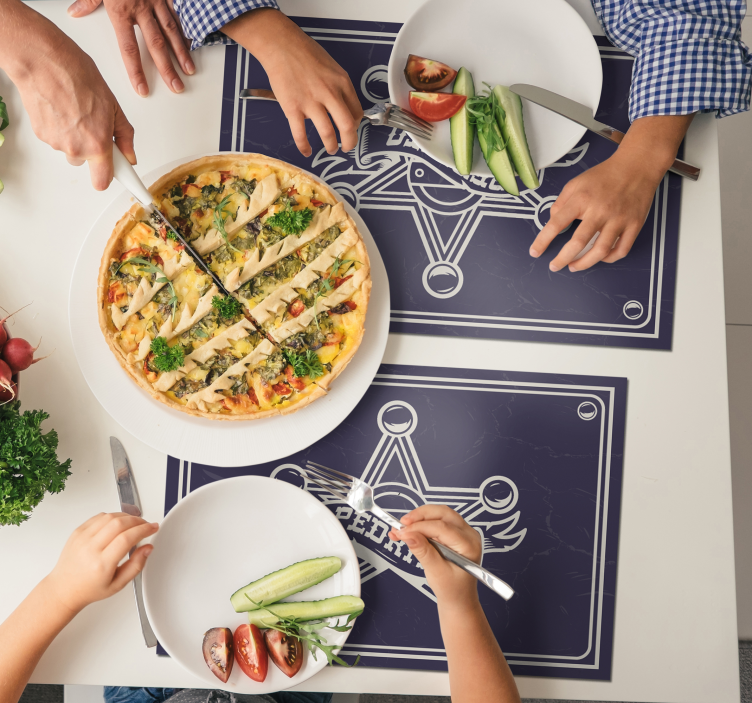 Tischset Muscheln Sheriff mit Namen - TenStickers