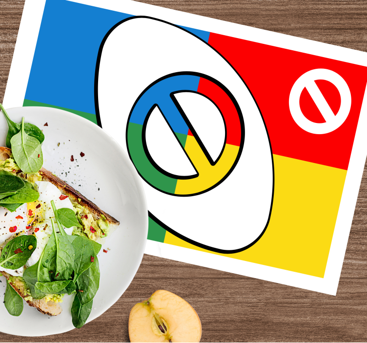 Tischset modern bunte abstrakte formen - TenStickers