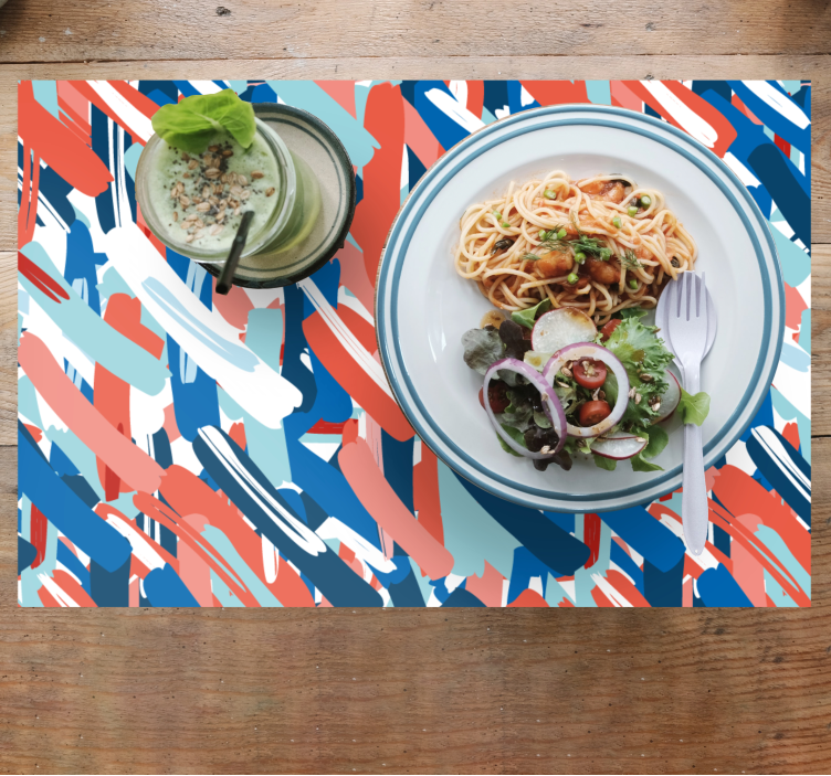 Tischset modern bunte abstrakte streifen - TenStickers