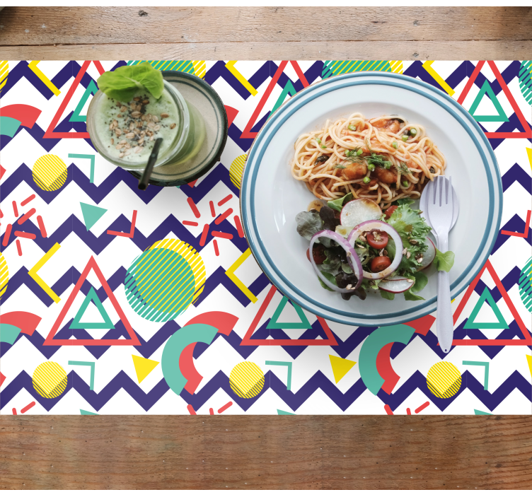 Tischset modern geometrie muster design - TenStickers