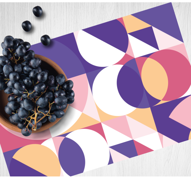 Tischset modern geometrische farbgestaltung - TenStickers