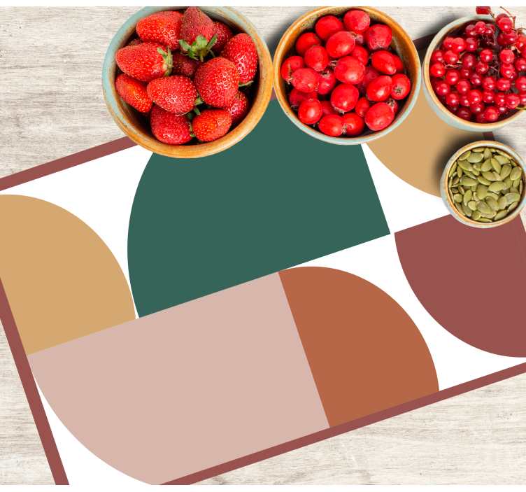 Tischset modern geometrische farbsegmente - TenStickers