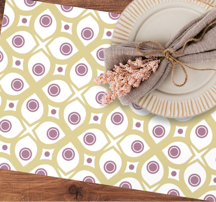Tischset modern geometrisches muster arrangement - TenStickers