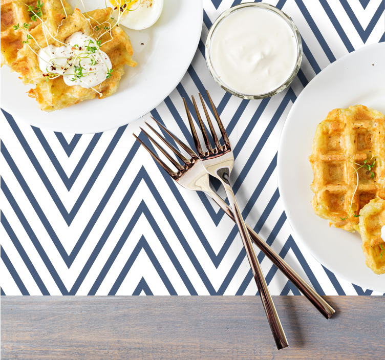 Tischset modern mit elegantem chevron-muster - TenStickers