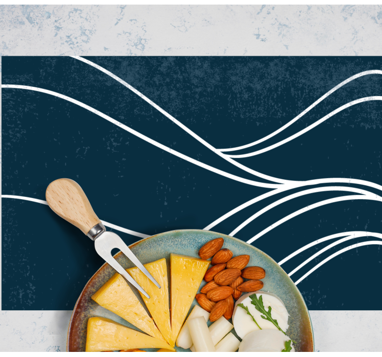 Tischset modern mit elegantem wellenmuster - TenStickers