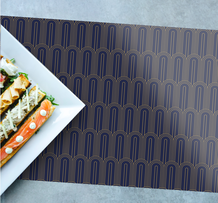 Tischset modern mit eleganten bogenlinien - TenStickers