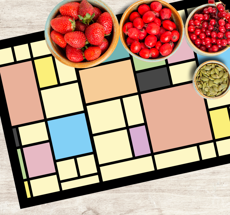 Tischset modern mit geometrisch abstraktem muster - TenStickers