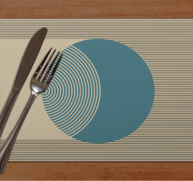 Tischset modern mit geometrischem kreisdesign - TenStickers