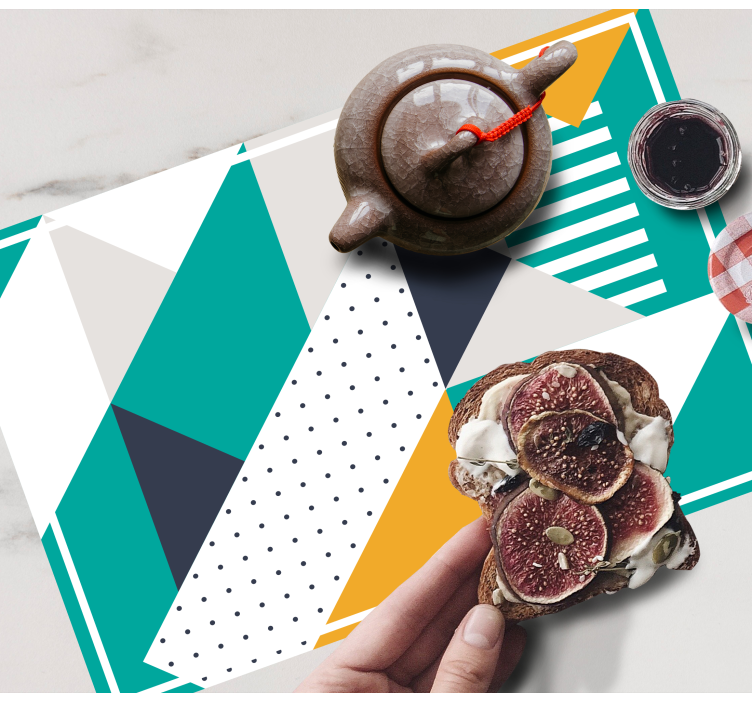 Tischset modern mit geometrischen mustern - TenStickers