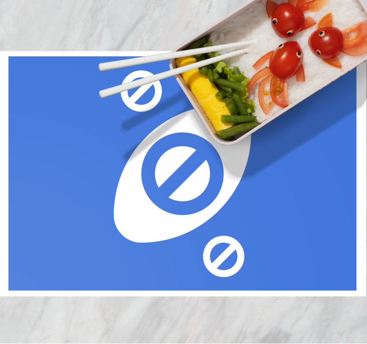 Tischset modern mit minimalistischen blauen akzenten - TenStickers