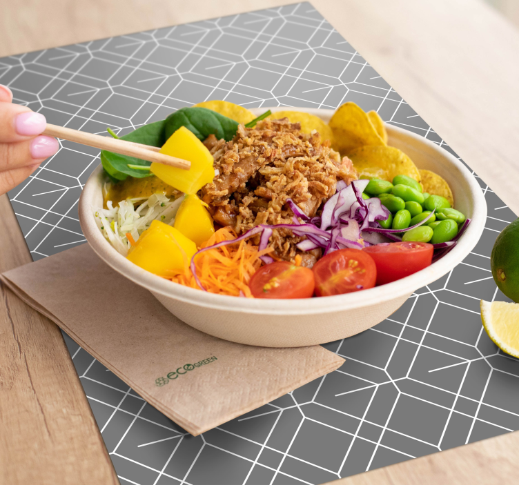 Tischset modern mit stilvoller geometrischer oberfläche - TenStickers