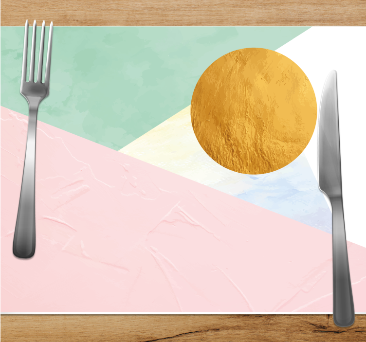 Tischset modern mit strukturierten geometrischen formen - TenStickers