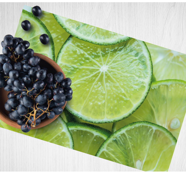 Tischset modern saftige limettenscheiben - TenStickers