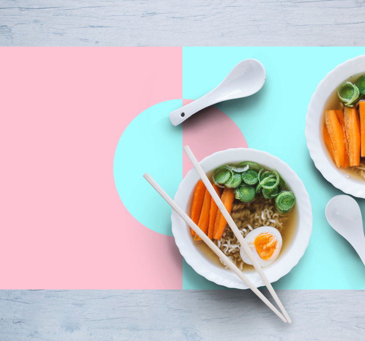 Tischset modern schalenarrangement minimalismus - TenStickers