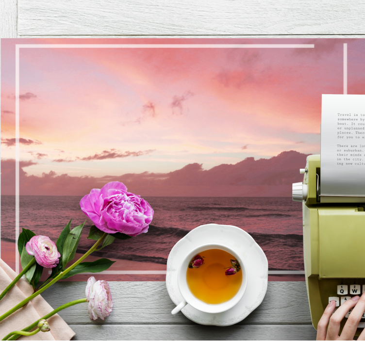 Tischset modern serene küstlicher sonnenuntergang - TenStickers