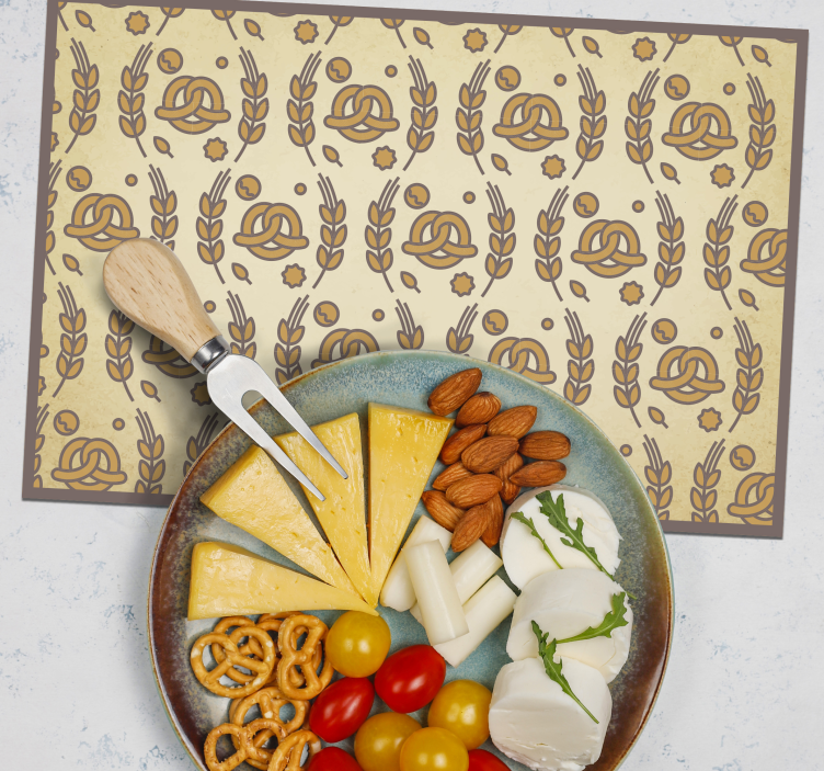 Tischset rechteckig Brezel Design - TenStickers