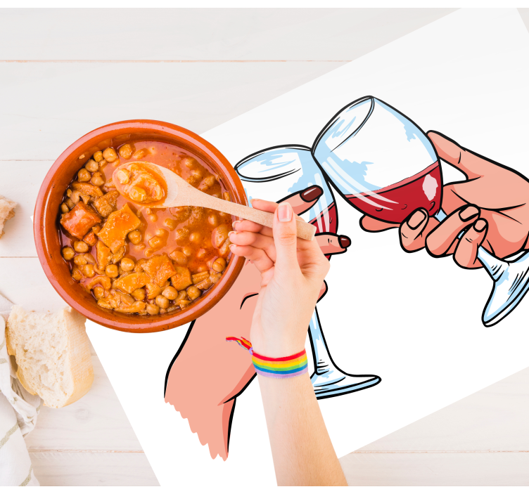 Tischset Restaurant Weinliebhaber - TenStickers