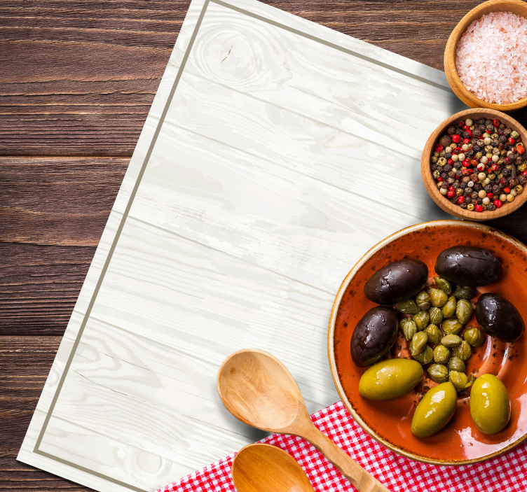 Tischset rechteckig Weiße Holzoptik - TenStickers