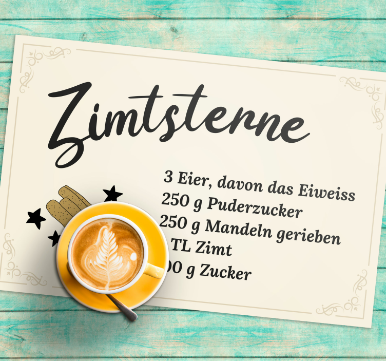 Tischset Zimtstern Rezept - TenStickers