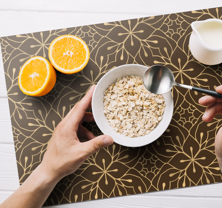 Tischset textur anmutige blütenidee - TenStickers