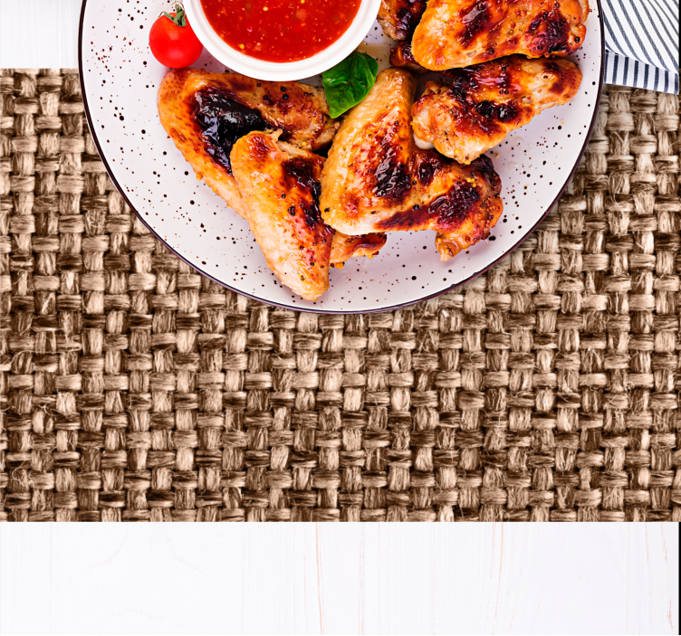 Tischset textur aus natürlichem fasergewebe - TenStickers