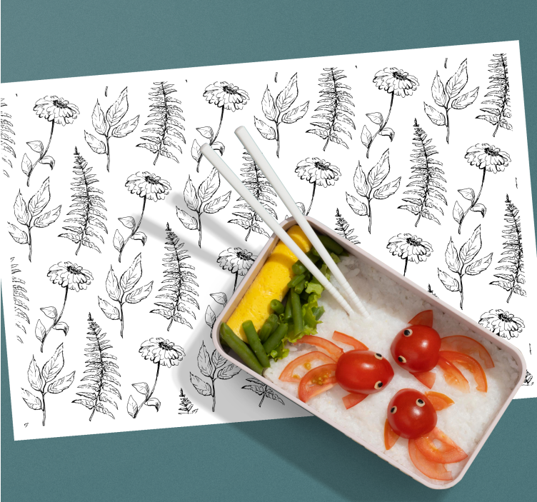 Tischset textur botanischer druck hintergrund - TenStickers