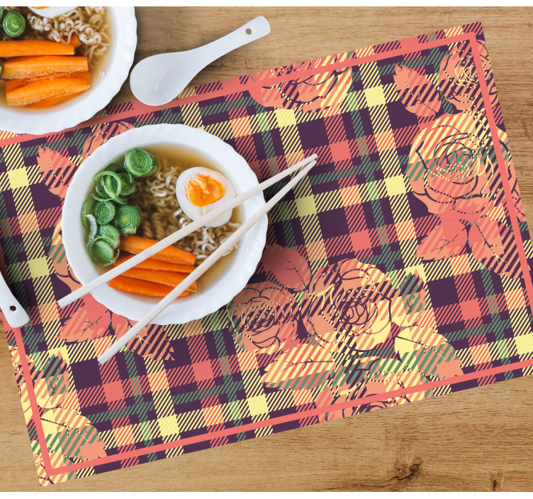 Tischset textur botanisches gitterdesign - TenStickers