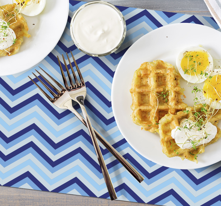 Tischset textur chevronmuster oberfläche - TenStickers