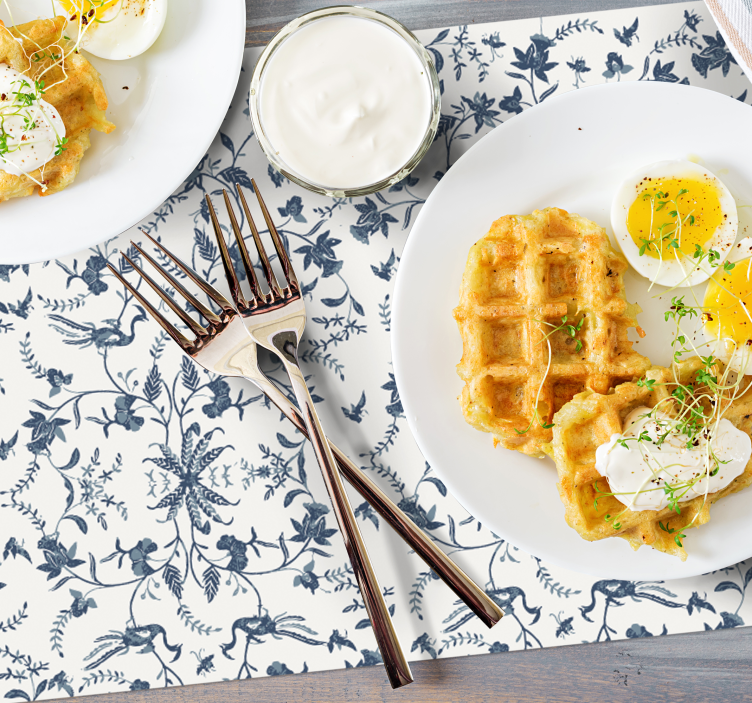 Tischset textur elegante florale inspiration - TenStickers