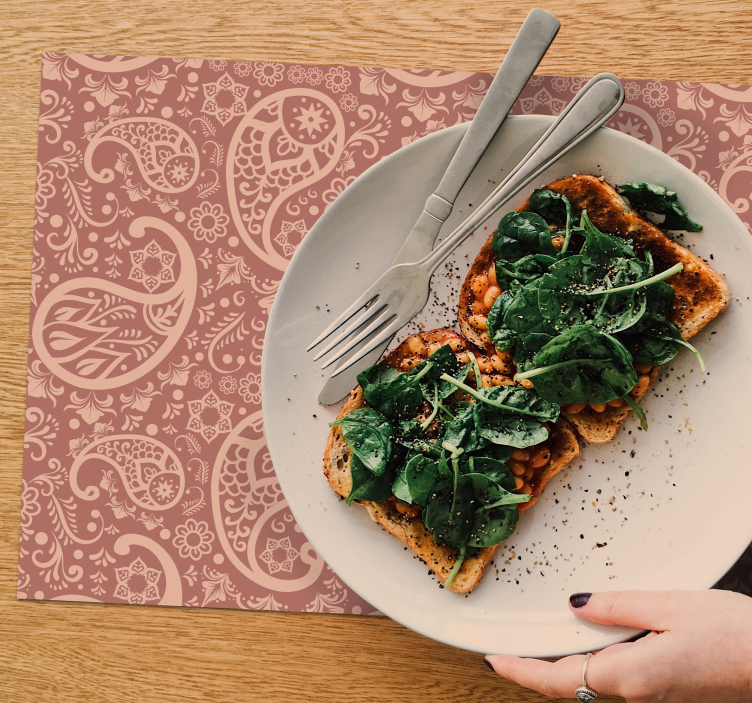 Tischset textur elegantes blumenmuster - TenStickers