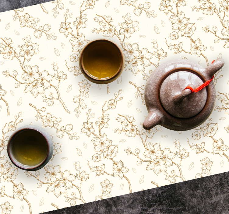 Tischset textur florale motive eleganz - TenStickers