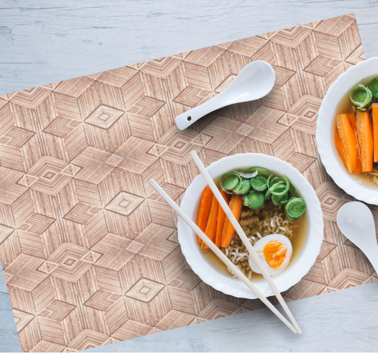 Tischset textur geometrisches holzdesign - TenStickers