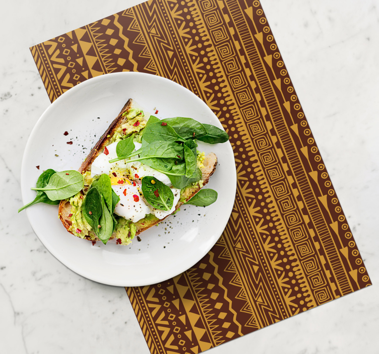 Tischset textur geometrisches tribal-muster - TenStickers