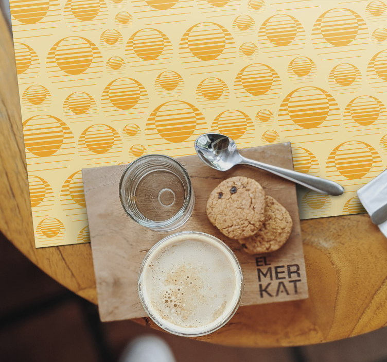 Tischset textur gestreiftes kreisdesign - TenStickers